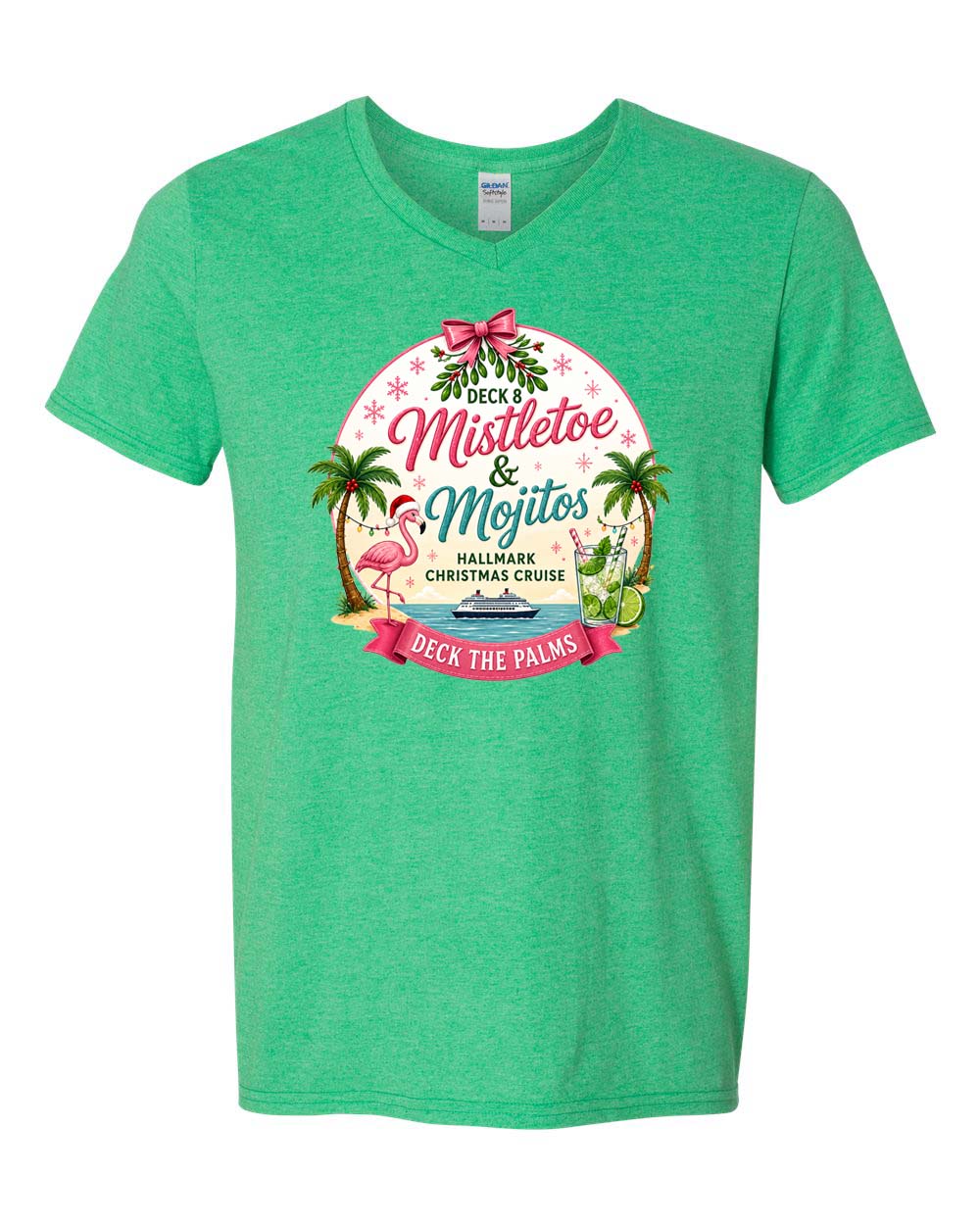 HM Mistletoe & Mojitos Deck 8 V-Neck