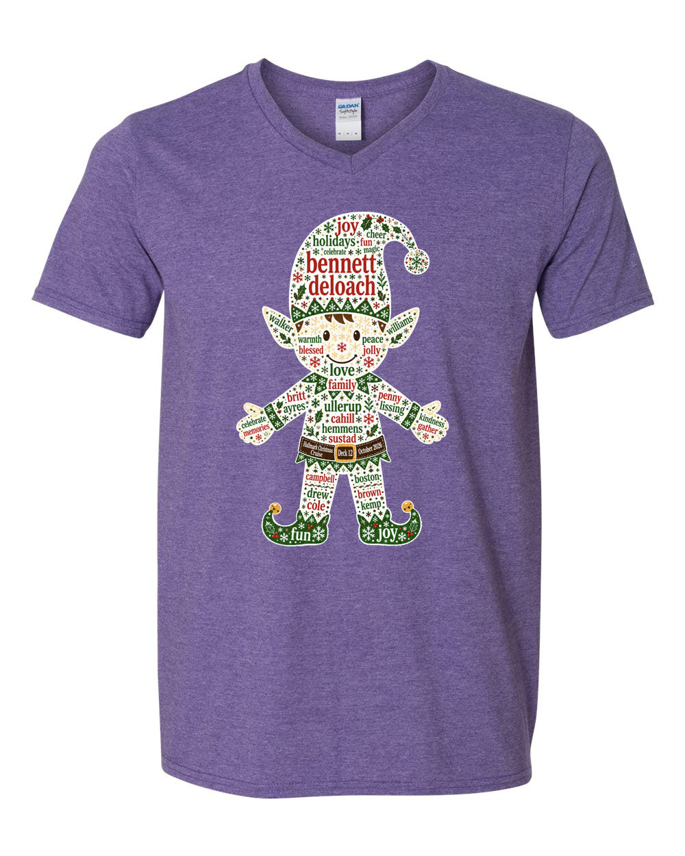 Deck 12 Elf Stars V-Neck