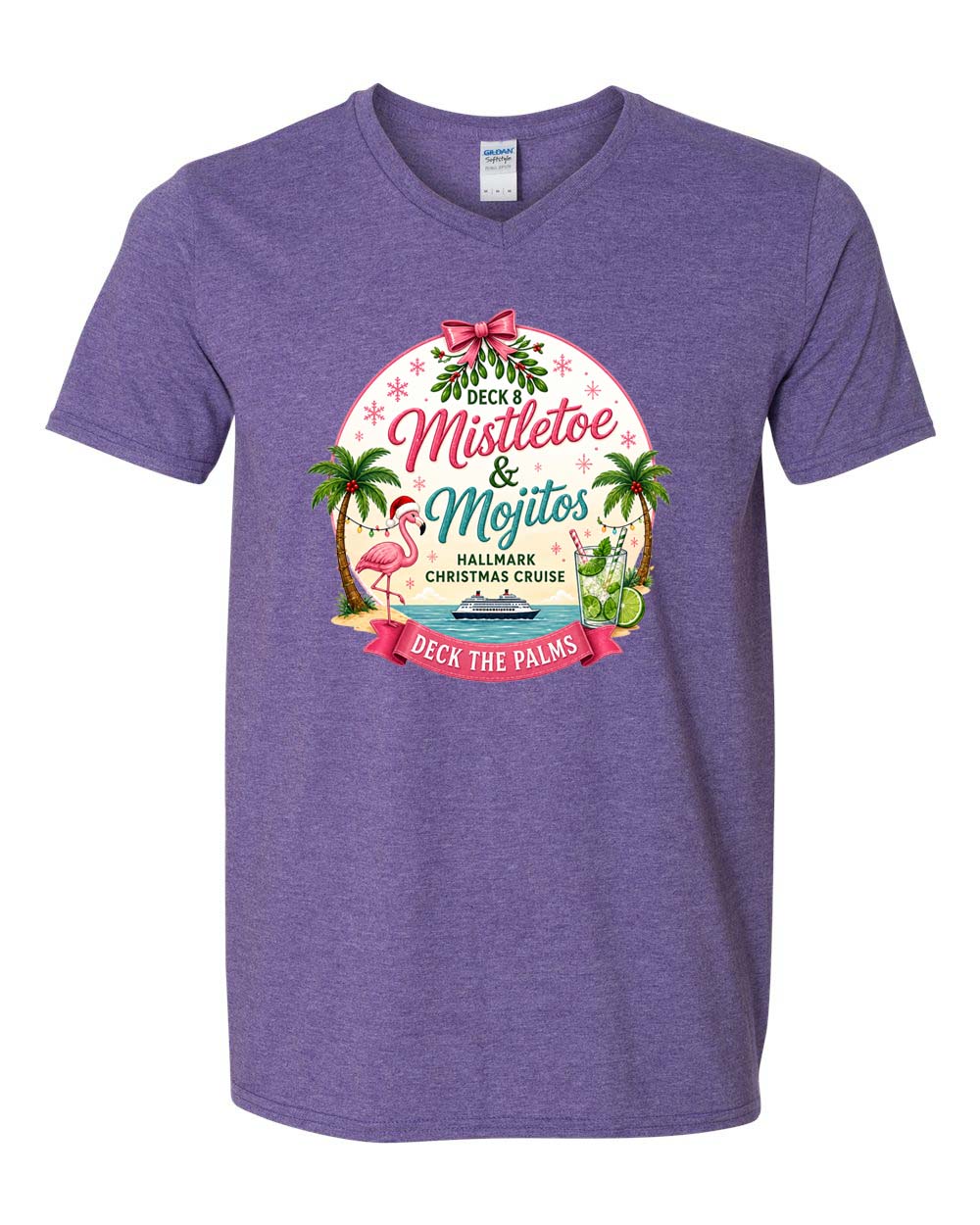 HM Mistletoe & Mojitos Deck 8 V-Neck