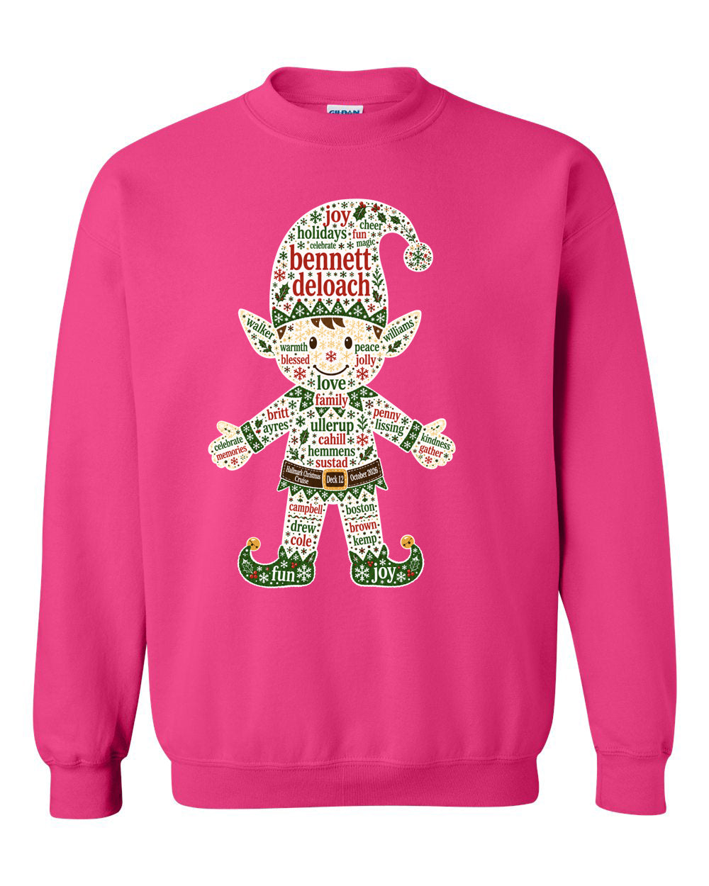 Deck 12 Elf Stars Crewneck