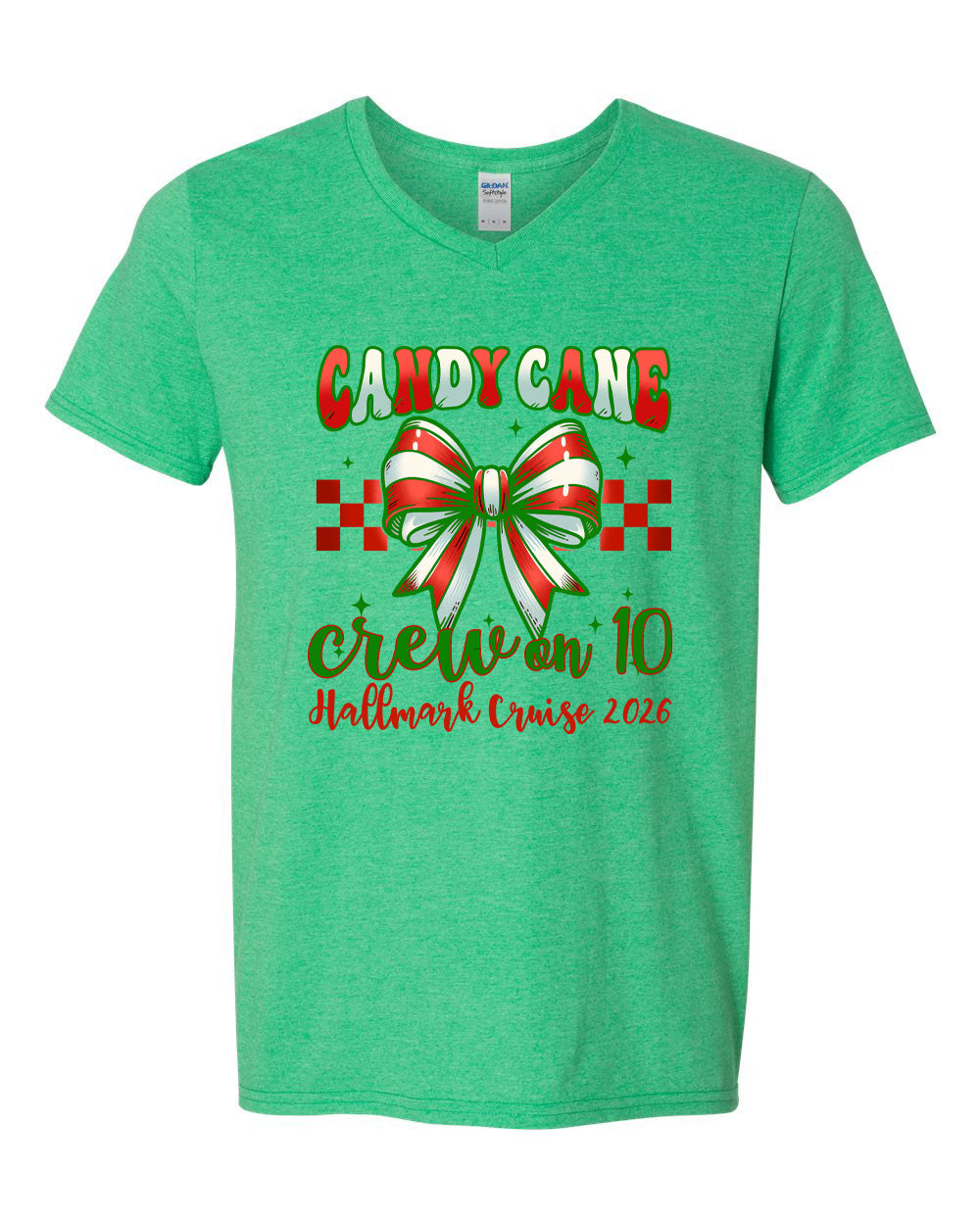 Candy Cane Crew on 10 HM Cruise V-Neck