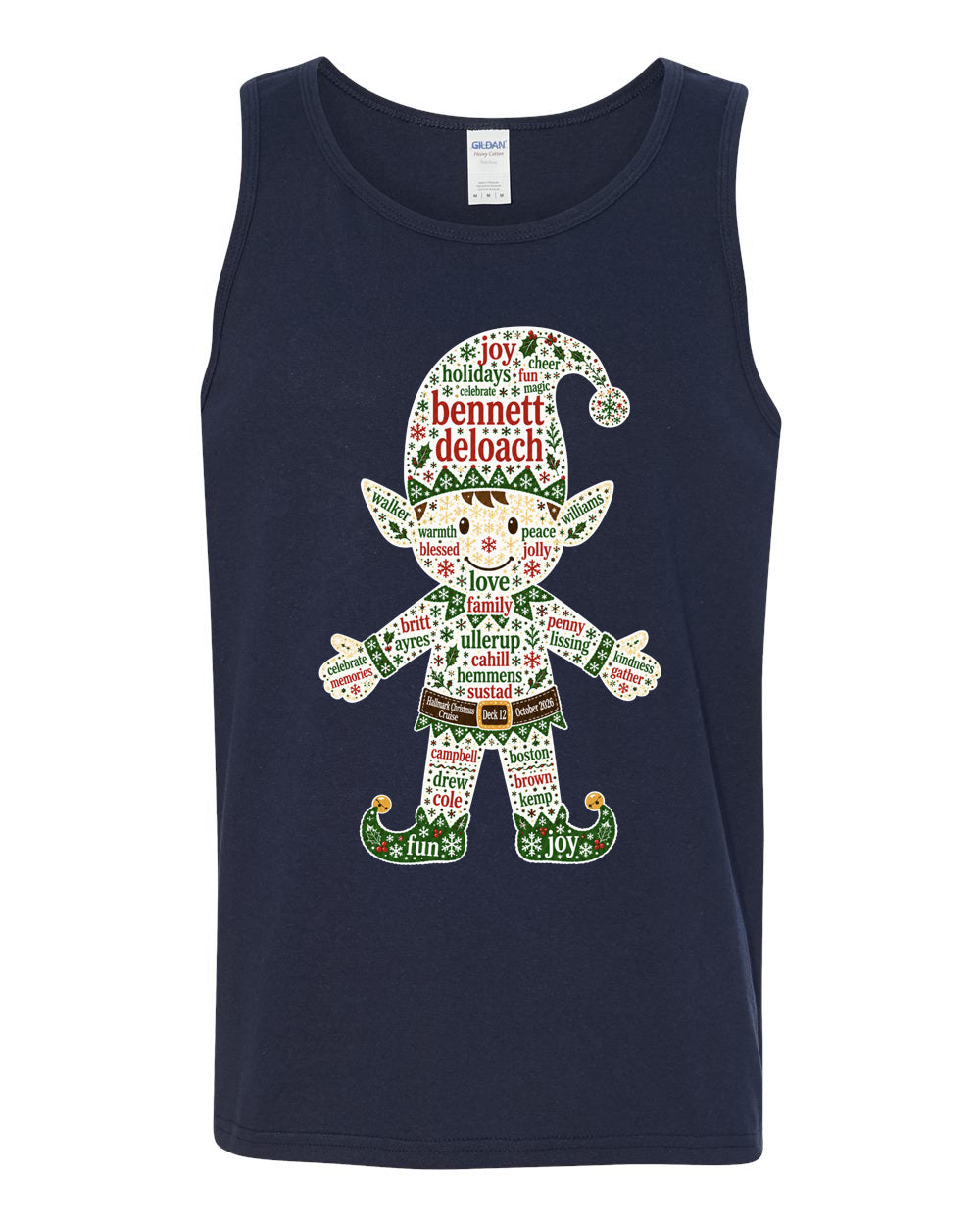 Deck 12 Elf Stars Tank Top