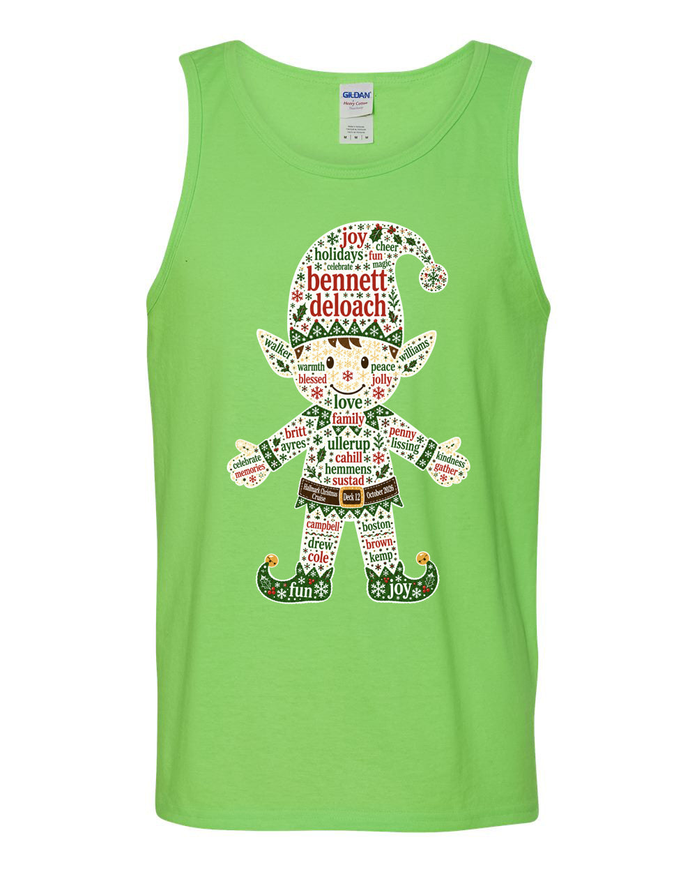Deck 12 Elf Stars Tank Top