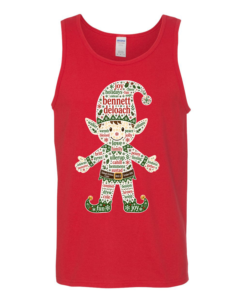 Deck 12 Elf Stars Tank Top