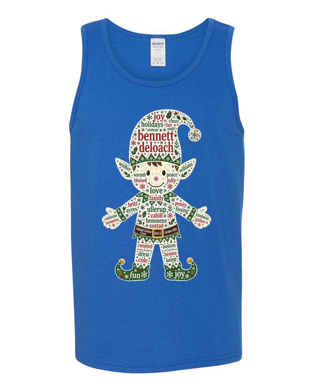 Deck 12 Elf Stars Tank Top