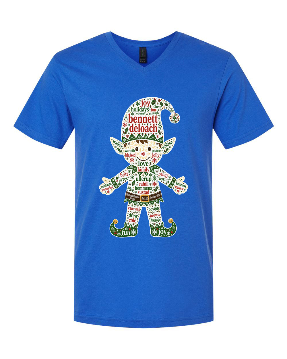 Deck 12 Elf Stars V-Neck