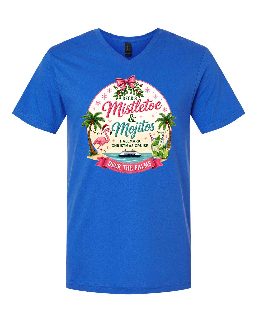 HM Mistletoe & Mojitos Deck 8 V-Neck