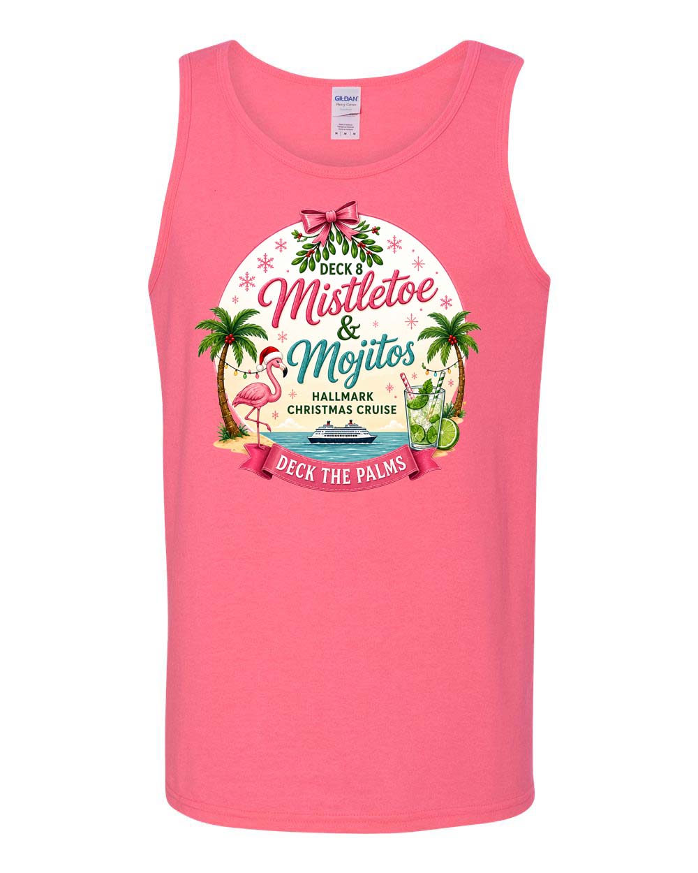 HM Mistletoe & Mojitos Deck 8 Tank Top