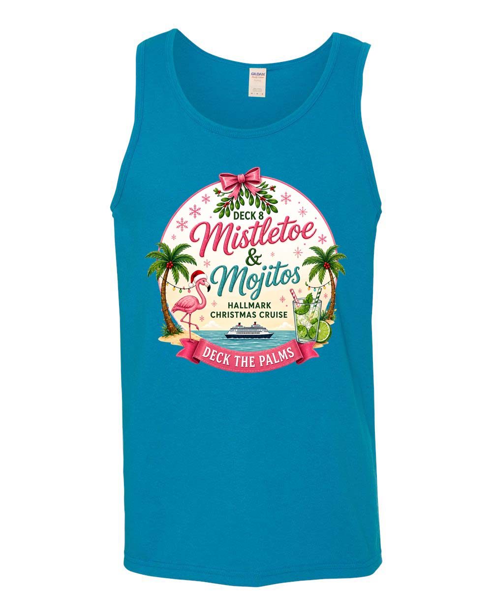 HM Mistletoe & Mojitos Deck 8 Tank Top