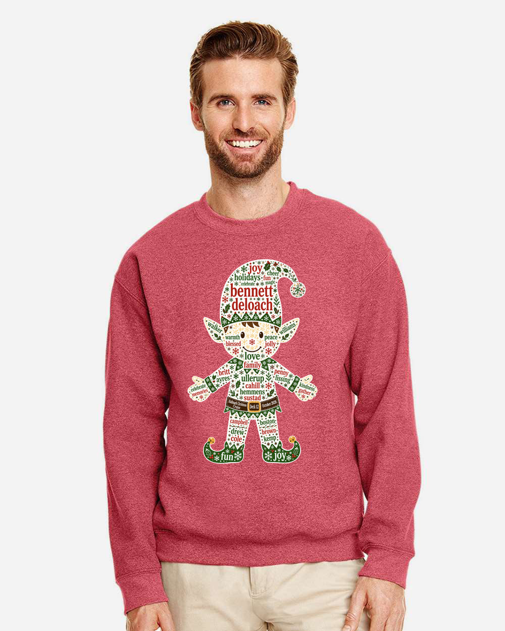 Deck 12 Elf Stars Crewneck