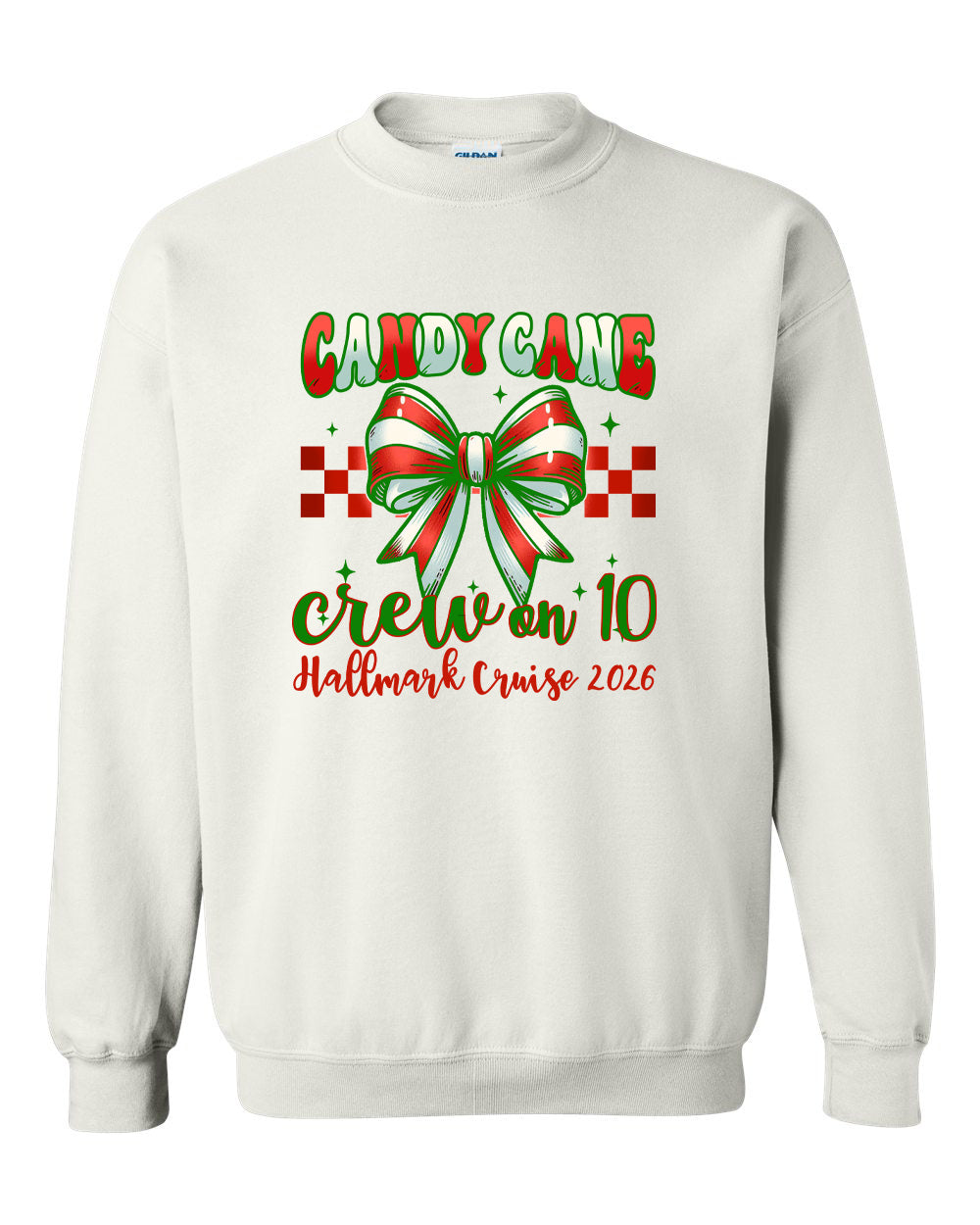 Candy Cane Crew on 10 HM Cruise Crewneck