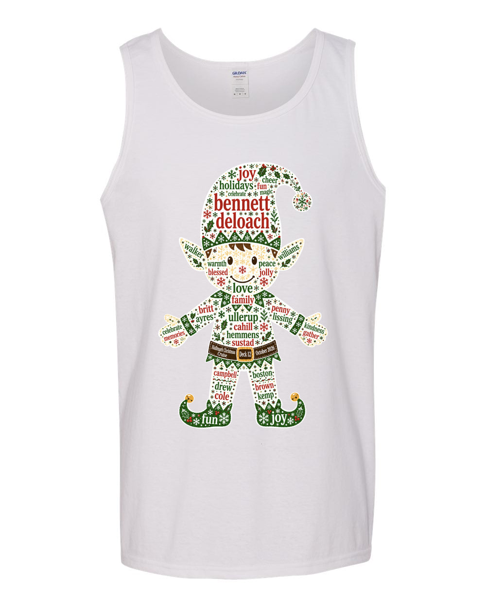 Deck 12 Elf Stars Tank Top