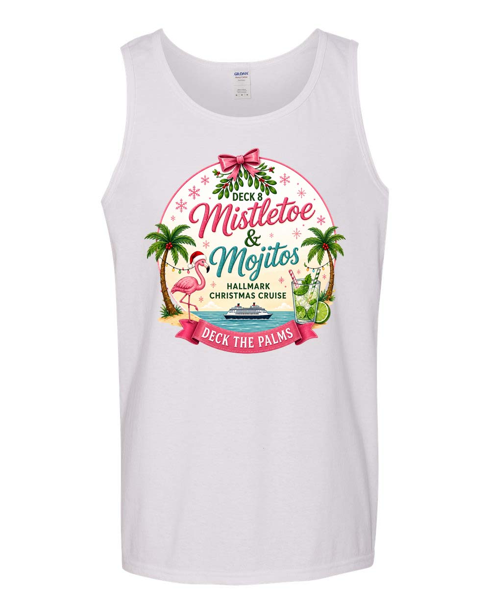 HM Mistletoe & Mojitos Deck 8 Tank Top